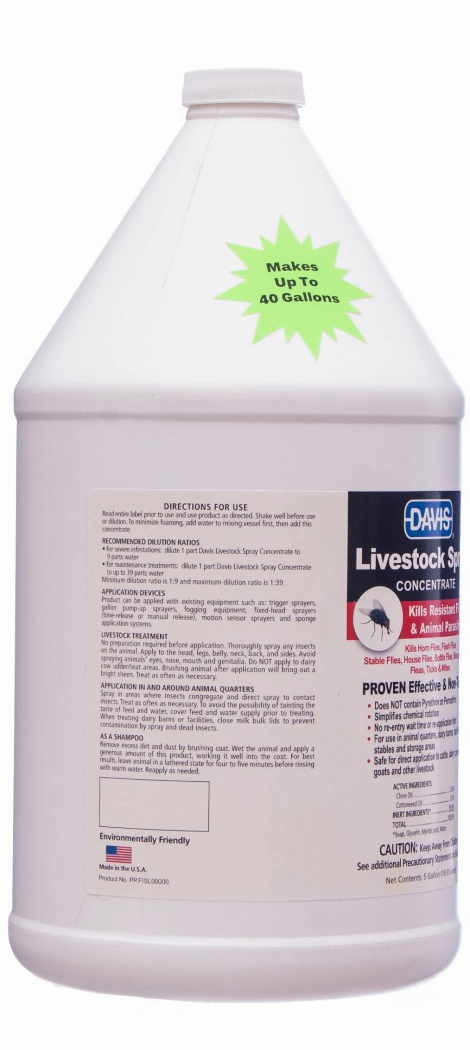 Davis Livestock Fly Spray, Concentrate, Gallon