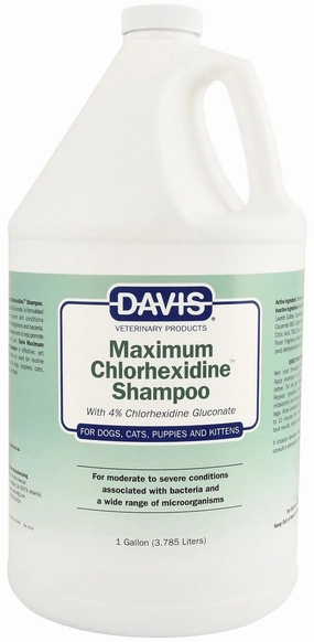 Davis Maximum Chlorhexidine (4%) Shampoo cat grooming cat shampoo cat conditioner cat comb cat grooming glove
