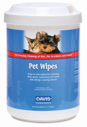 Davis Pet Wipes, 160 ct cat grooming cat shampoo cat conditioner cat comb cat grooming glove