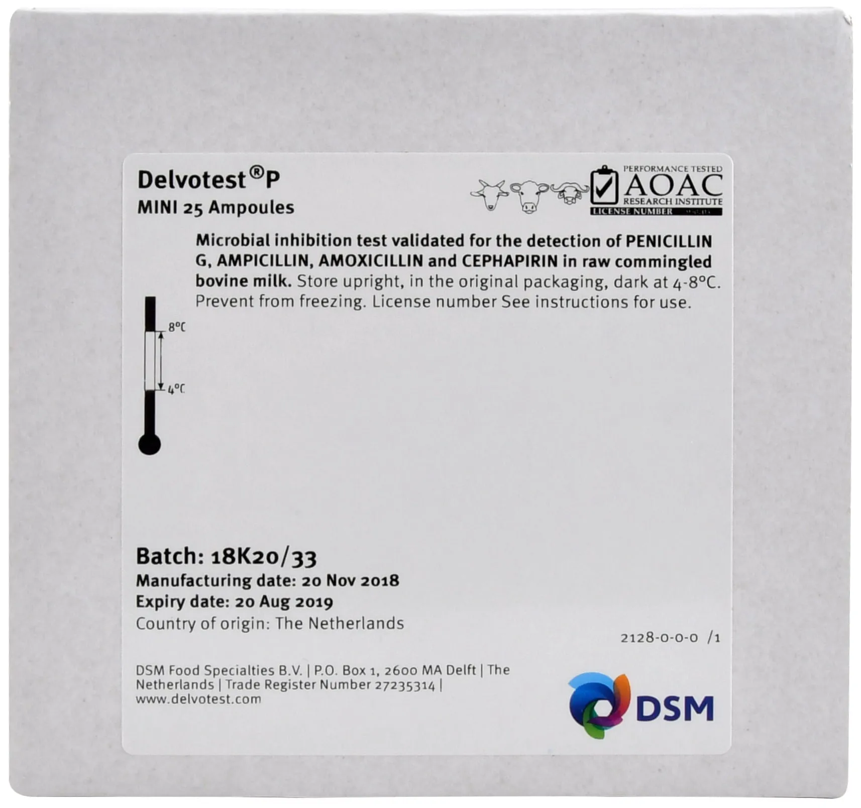 Delvotest Mini P Milk Test