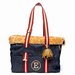 Denim Bag Dog Carrier dog bowtie leather collar dog charm dog party wear dog scarf set