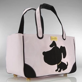 Doggie Style Rescue Me Tote Canvas Dog Carrier Pink dog bowtie leather collar dog charm dog party wear dog scarf set