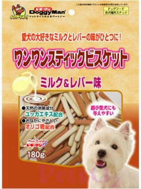 Doggyman Chicken Liver & Milk Stick Biscuit 180g dog supplies dog food toys accessories dog bed