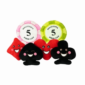 DoggyTopia Poker Club Toy Set dog toys indestructible dog toys dog tug toys dog plush chew resistant toy