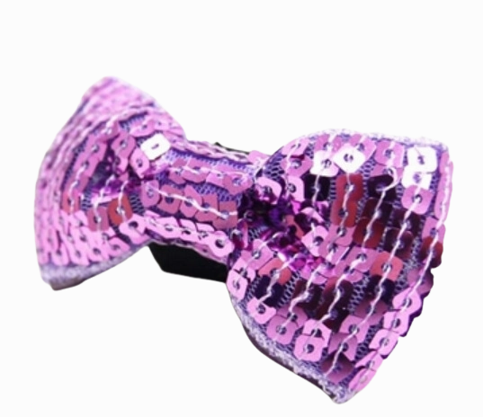 DOGO EasyBow Sequin Bow Tie - Purple dog accessories dog collar dog leash dog bowtie dog backpack
