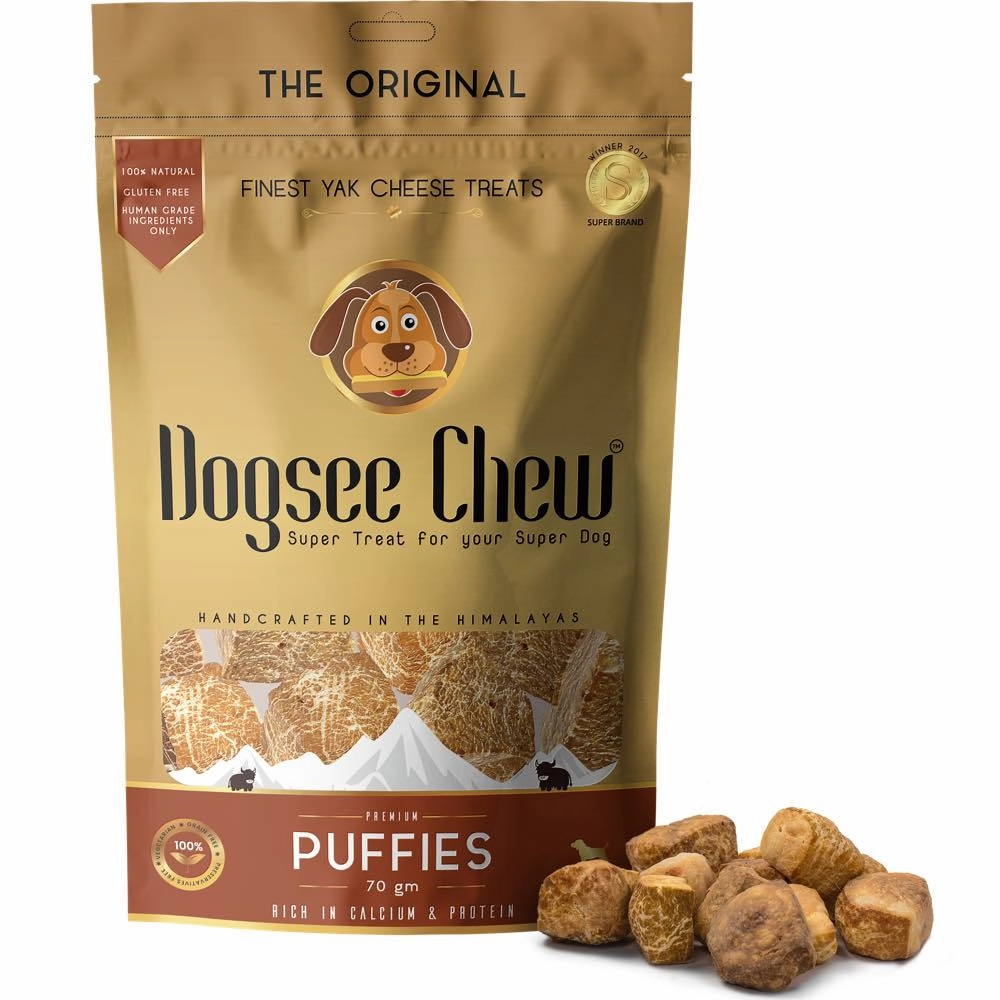 Dogsee Chew Puffies Himalayan Cheese Grain-Free Dog Treats 70g no pull dog harness nylon dog leash dog walking set dog vest harness pet lead