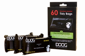 DOOG Biodegradable Pickup Bags 60ct (3pks of 20) dog pain relief hip joint supplement senior dog care pet arthritis aid dog skin supplement