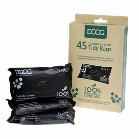 DOOG Compostable Pickup Bags 45ct (3pks of 15) dog pain relief hip joint supplement senior dog care pet arthritis aid dog skin supplement