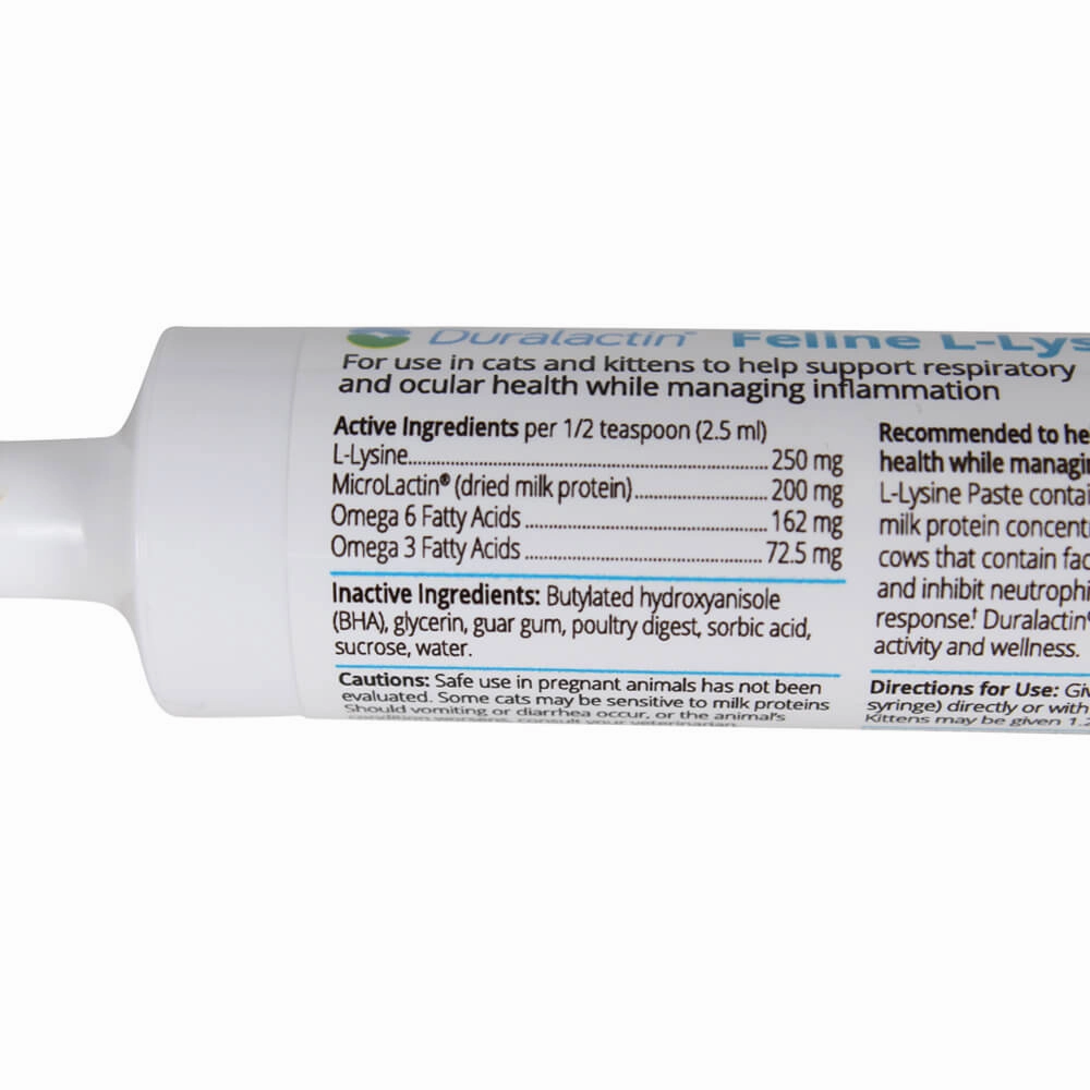 Duralactin Feline L-lysine, 32.5 ml Syringe