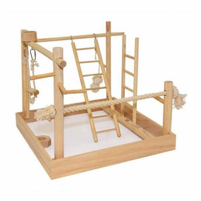 Duvo Birdtoy 3-in-1 Playground bird cage parrot food bird toys bird perch bird treats
