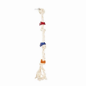 Duvo Birdtoy Bird Rope with 4 Knots & Acrylic 70cm bird cage parrot food bird toys bird perch bird treats