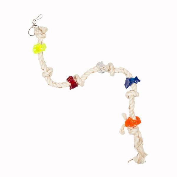 Duvo Birdtoy Bird Rope with 6 Knots & Acrylic bird cage parrot food bird toys bird perch bird treats