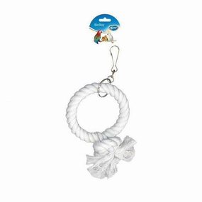 Duvo Birdtoy White Ring Swing 17cm Diameter bird cage parrot food bird toys bird perch bird treats