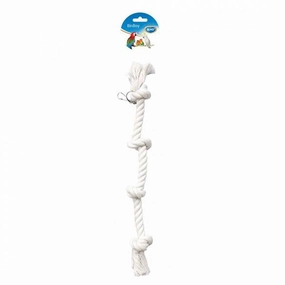 Duvo Birdtoy White Rope 6 Knots 74cm bird cage parrot food bird toys bird perch bird treats