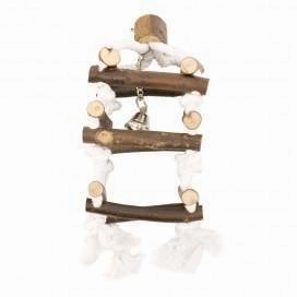 Duvo Birdtoy Wooden Climb Tower with Rope 34cm bird cage parrot food bird toys bird perch bird treats