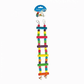 Duvo Birdtoy Wooden Ladder with Bell 35cm bird cage parrot food bird toys bird perch bird treats