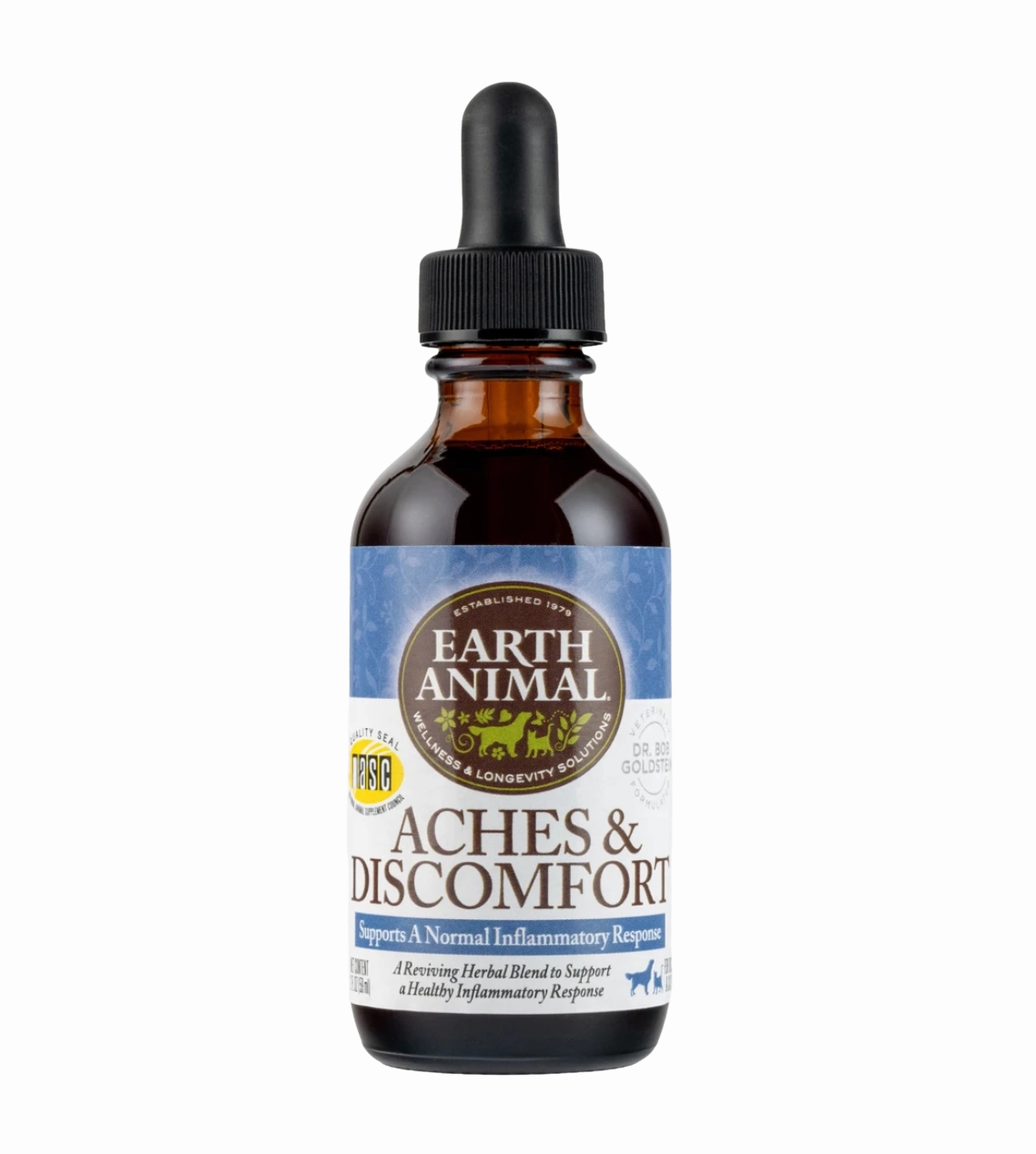 Earth Animal Organic Herbal Remedy - Aches & Discomfort 2 fl oz pig feed piglet nutrition pig food pellets pig vitamins pig treats