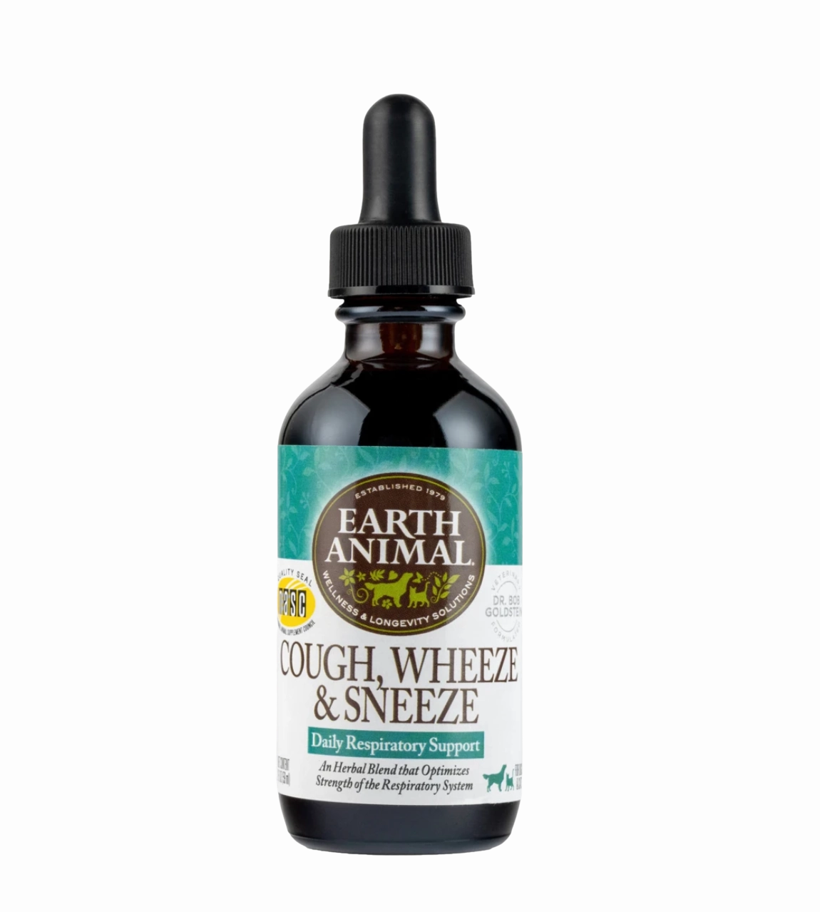 Earth Animal Organic Herbal Remedy - Cough, Wheeze & Sneeze 2 fl oz pig feed piglet nutrition pig food pellets pig vitamins pig treats