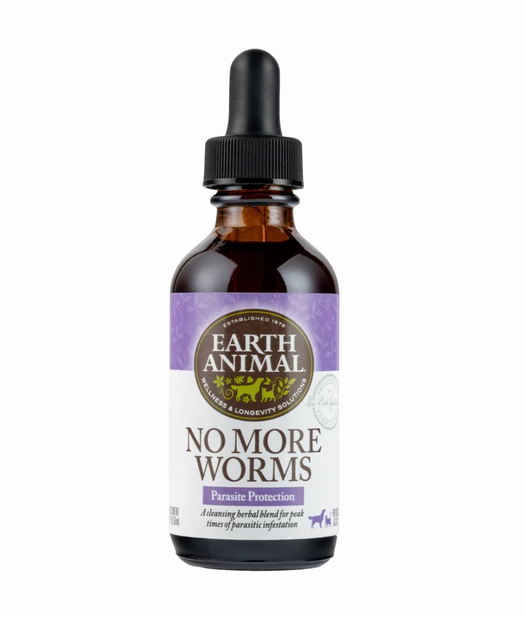 Earth Animal Organic Herbal Remedy - No More Worms 2 fl oz pig feed piglet nutrition pig food pellets pig vitamins pig treats