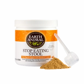 Earth Animal Stop Eating Stool 8oz Jar pig feed piglet nutrition pig food pellets pig vitamins pig treats