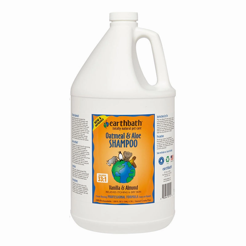 Earthbath Oatmeal & Aloe Shampoo - Vanilla & Almond 1G puppy starter kit puppy crate puppy collar puppy pee pad puppy food