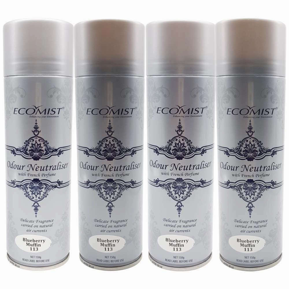 EcoMist Automated Odour Neutraliser Fragrance Aerosol Refills (4-Pack) kitten supplies kitten toys kitten food kitten litter box kitten bed