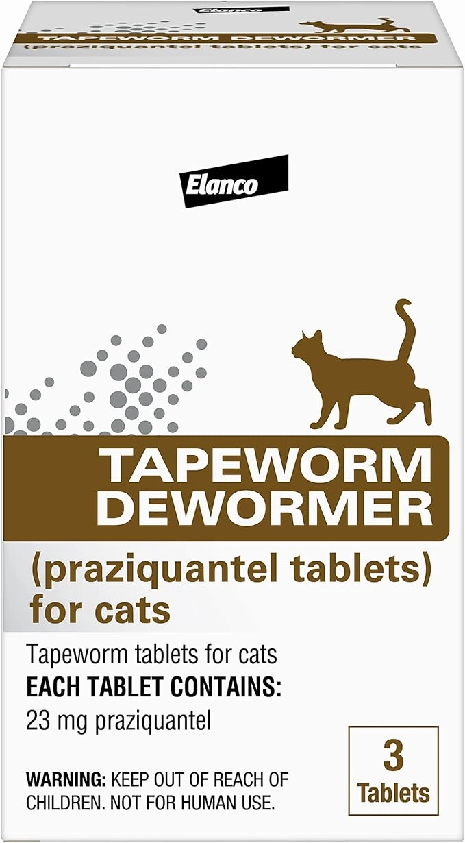Elanco Tapeworm Cat Dewormer, 3 tablets cat grooming cat shampoo cat conditioner cat comb cat grooming glove