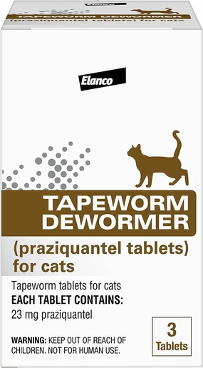 Elanco Tapeworm Cat Dewormer, 3 tablets cat grooming cat shampoo cat conditioner cat comb cat grooming glove