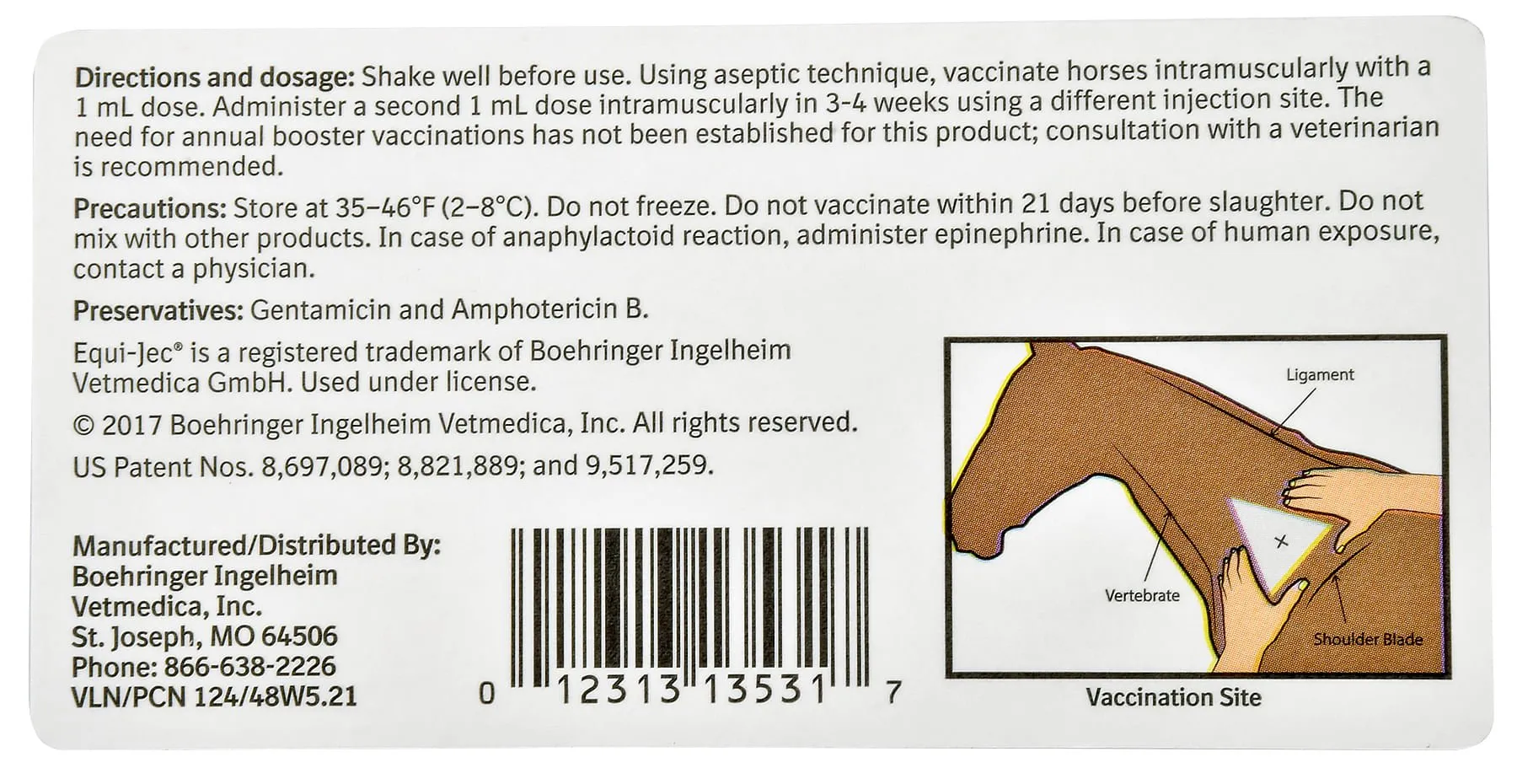 Equi-Jec WNV   EWT Vaccine for Horses