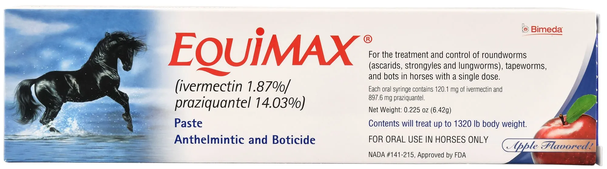 Equimax Horse Wormer Paste, Apple Flavored