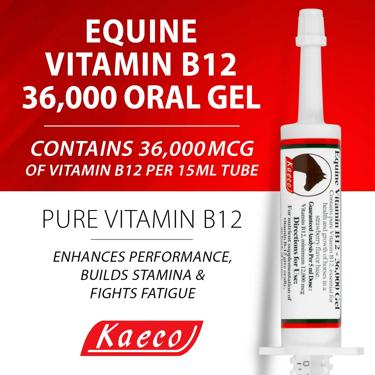 Equine Vitamin B12 Gel, 15 mL (3 Dose) Tube