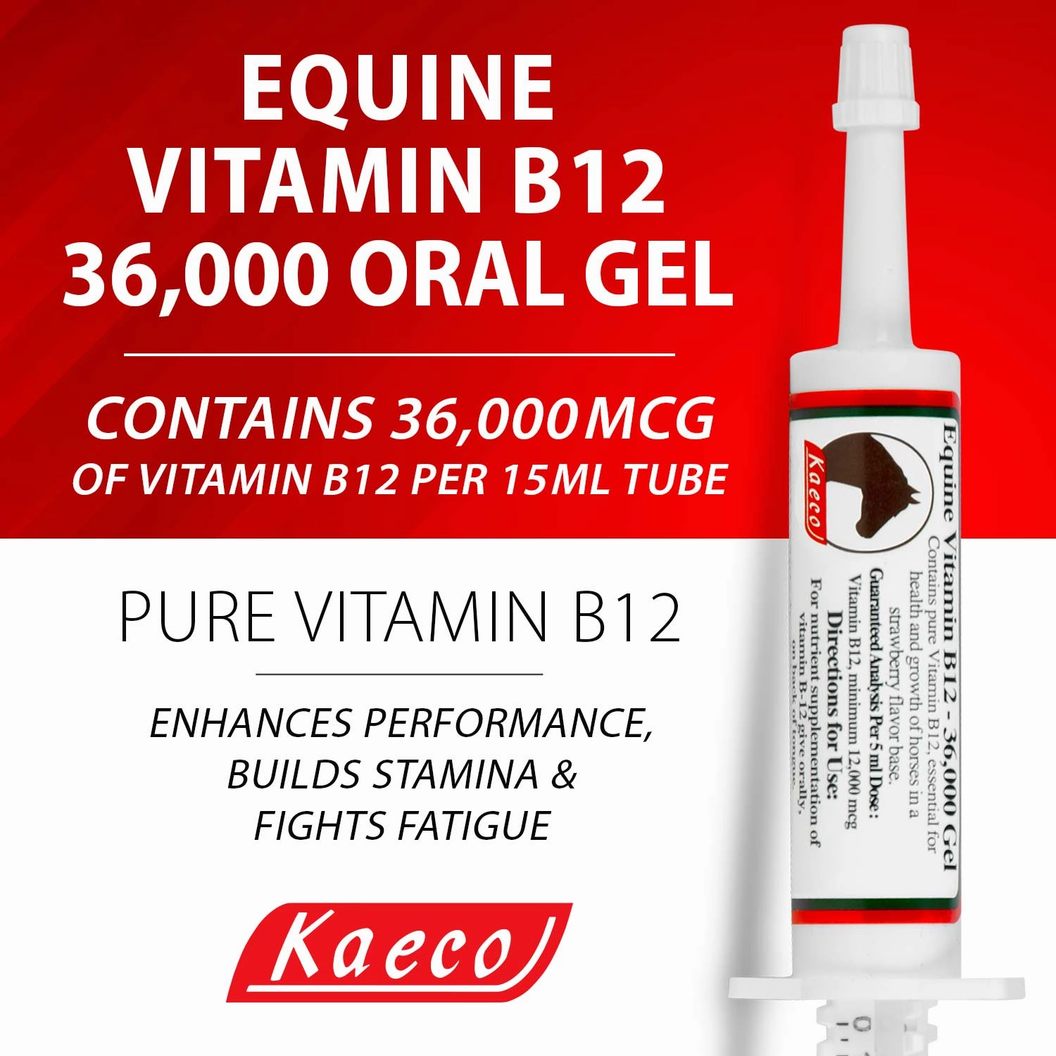 Equine Vitamin B12 Gel, 15 mL (3 Dose) Tube