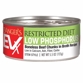 Evanger's EVX Restricted Diet Low Phosphorus Boneless Beef for Cats cat calming diffuser cat stress relief anxiety cat treats cat relaxing spray pet mood aid