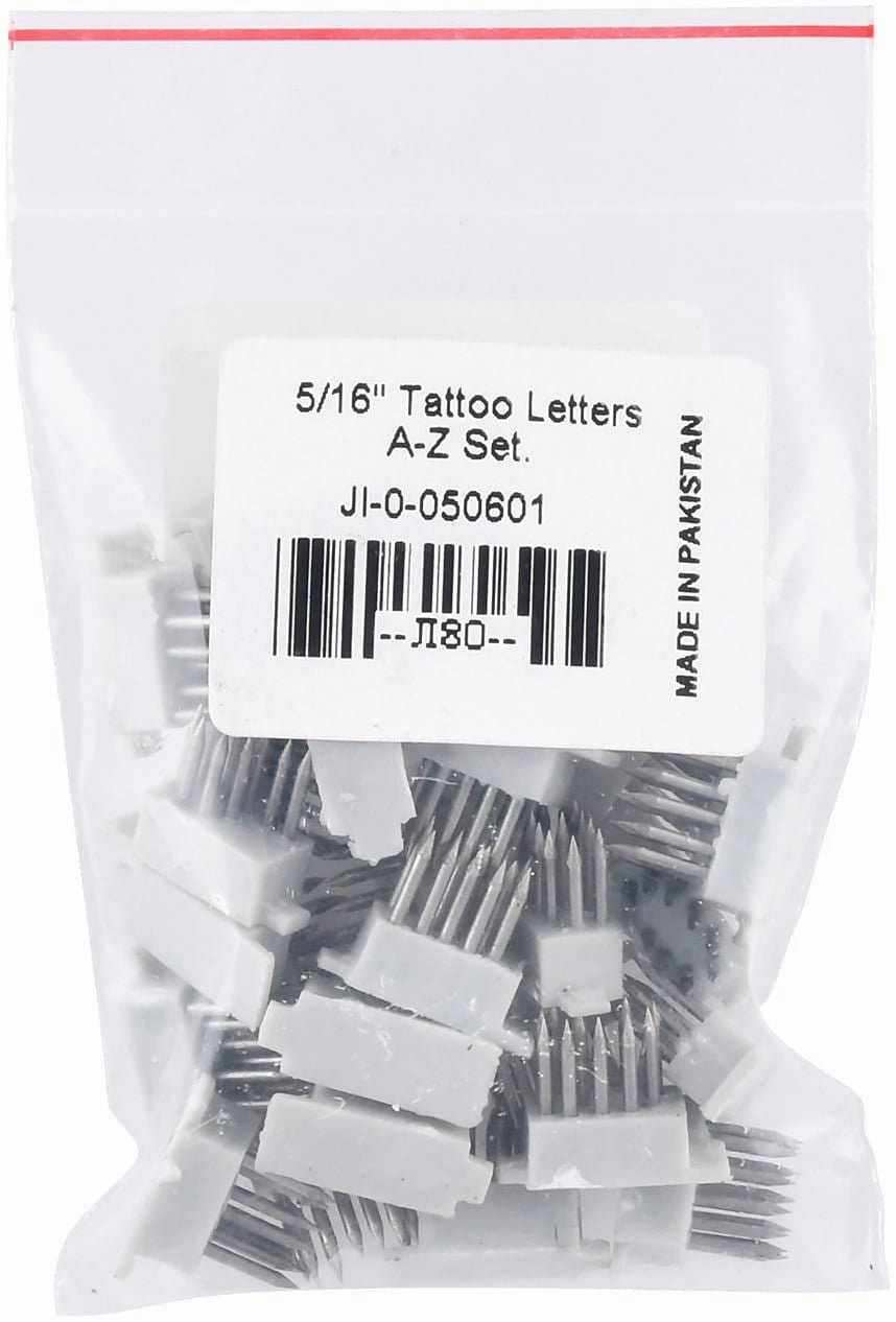 Extra Jeffers Small Animal Tattoo Letters and/or Numbers, 5/16"