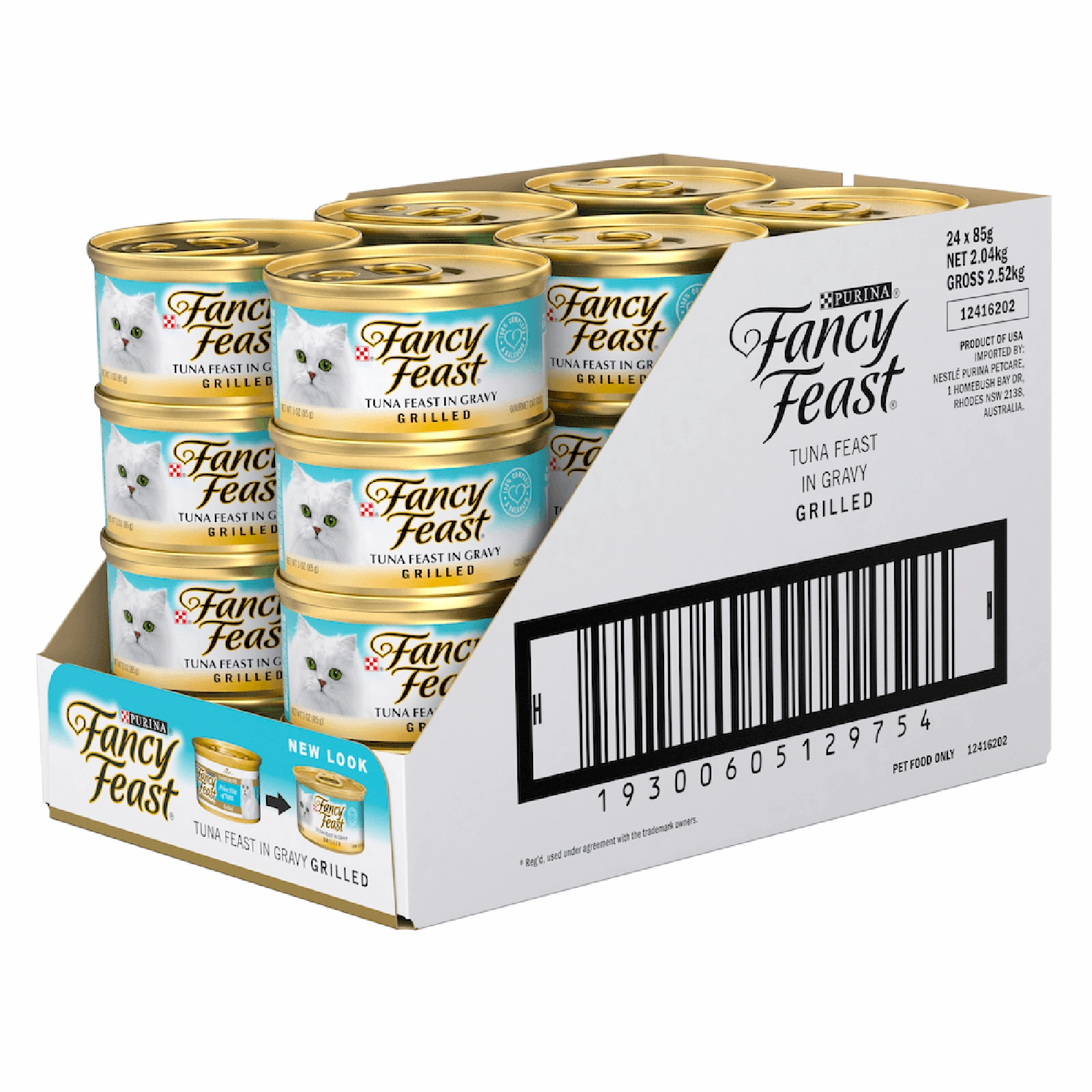 Fancy Feast Cat Food Can Adult Grilled Tuna Feast in Gravy