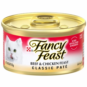 Fancy Feast Classic Pate Beef & Chicken Feast Canned Cat Food 85g natural cat food soft cat treats freeze dried cat food organic cat treats indoor cat food