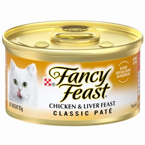 Fancy Feast Classic Pate Liver & Chicken Feast Canned Cat Food 85g cat food cans soft cat food high protein cat food natural cat food senior cat food