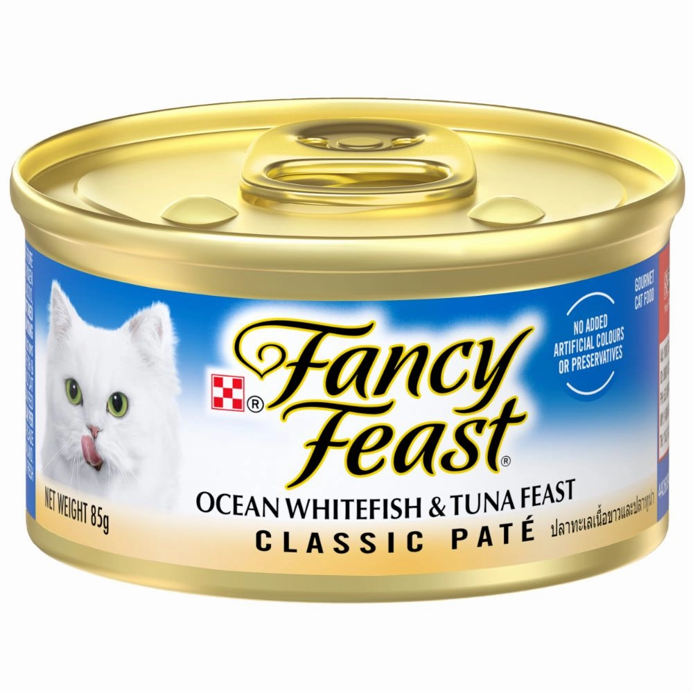 Fancy Feast Classic Pate Ocean Whitefish And Tuna Feast Canned Cat Food 85g natural cat food soft cat treats freeze dried cat food organic cat treats indoor cat food