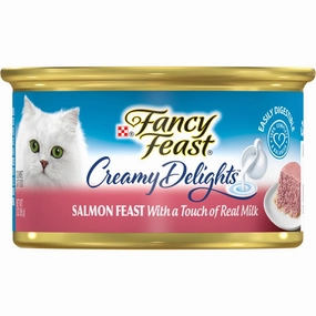 Fancy Feast Creamy Delights Salmon Feast Canned Cat Food 85g cat food cans soft cat food high protein cat food natural cat food senior cat food