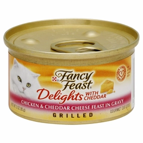 Fancy Feast Delights Chicken & Cheese Wet Cat Food cat treats toys for cats cat hair remover cat cleaning supplies cat food bowl