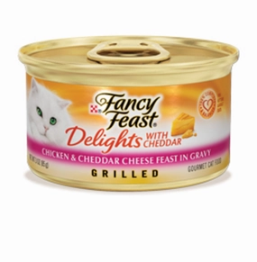 Fancy Feast Delights-Chicken and Cheese Canned Cat Food cat calming diffuser cat stress relief anxiety cat treats cat relaxing spray pet mood aid