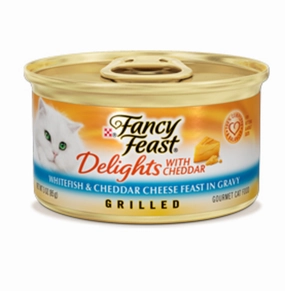 Fancy Feast Delights Whitefish and Cheddar Cheese Canned Cat Food cat calming diffuser cat stress relief anxiety cat treats cat relaxing spray pet mood aid
