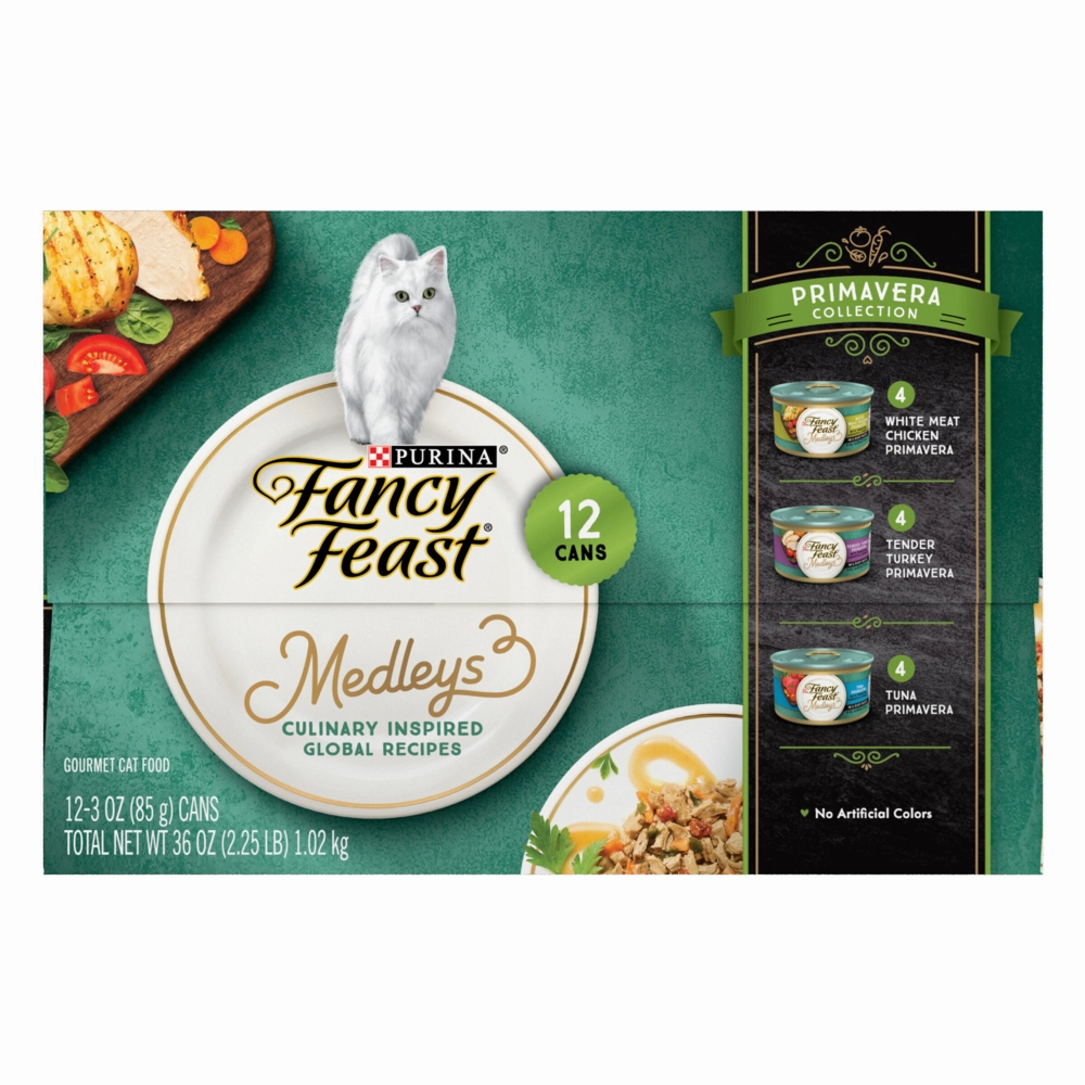 Fancy Feast Elegant Medleys Primavera Collection Canned Cat Food cat calming diffuser cat stress relief anxiety cat treats cat relaxing spray pet mood aid