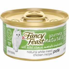Fancy Feast Gourmet Naturals Grain-Free Pate White Meat Chicken Recipe Adult Wet Cat Food cat calming diffuser cat stress relief anxiety cat treats cat relaxing spray pet mood aid