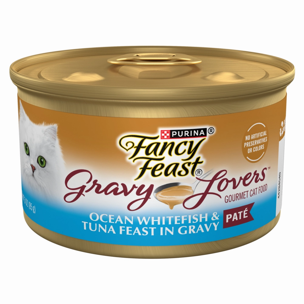 Fancy Feast Gravy Lover Whitefish Canned Cat Food cat calming diffuser cat stress relief anxiety cat treats cat relaxing spray pet mood aid
