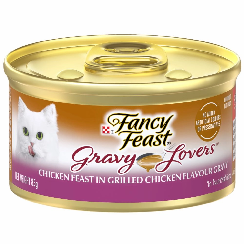 Fancy Feast Gravy Lovers Chicken Feast In Grilled Chicken Flavour Gravy Canned Cat Food 85g cat food cans soft cat food high protein cat food natural cat food senior cat food
