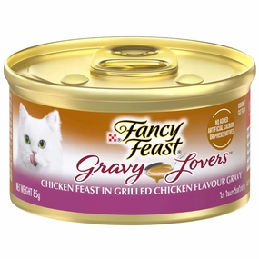 Fancy Feast Gravy Lovers Chicken Feast In Grilled Chicken Flavour Gravy Canned Cat Food 85g cat food cans soft cat food high protein cat food natural cat food senior cat food