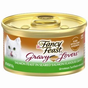 Fancy Feast Gravy Lovers Salmon Canned Cat Food 85g cat food cans soft cat food high protein cat food natural cat food senior cat food