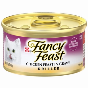 Fancy Feast Grilled Chicken Feast In Gravy Canned Cat Food 85g natural cat food soft cat treats freeze dried cat food organic cat treats indoor cat food
