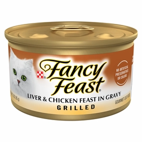Fancy Feast Grilled Liver and Chicken Canned Cat Food cat calming diffuser cat stress relief anxiety cat treats cat relaxing spray pet mood aid